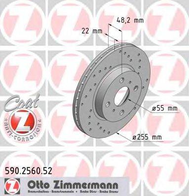 ZIMMERMANN 590256052 гальмівний диск