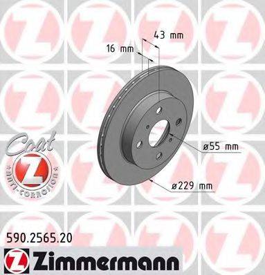 ZIMMERMANN 590256520 гальмівний диск