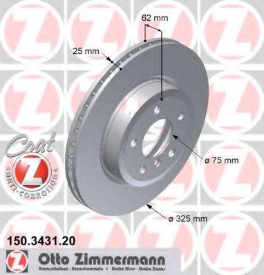 ZIMMERMANN 150343120 гальмівний диск