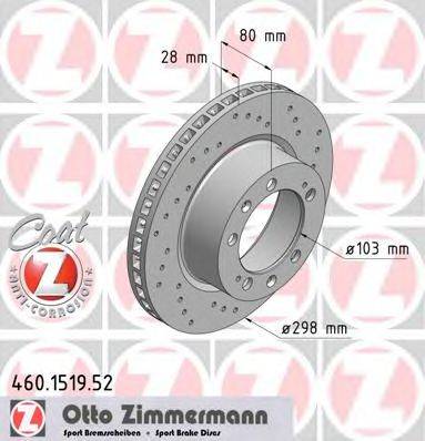 ZIMMERMANN 460151952 гальмівний диск