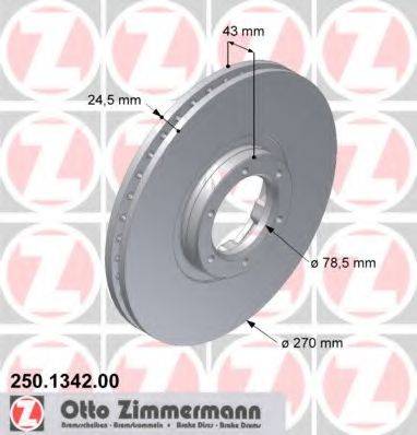 ZIMMERMANN 250134200 гальмівний диск