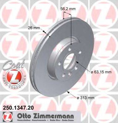 ZIMMERMANN 250134720 гальмівний диск