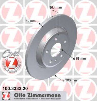 ZIMMERMANN 100333320 гальмівний диск