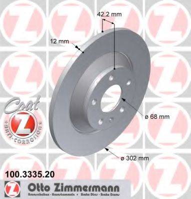 ZIMMERMANN 100333520 гальмівний диск