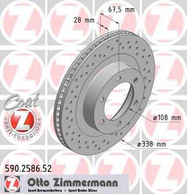ZIMMERMANN 590258652 гальмівний диск