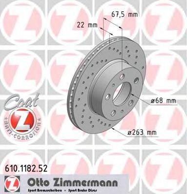 ZIMMERMANN 610118252 гальмівний диск