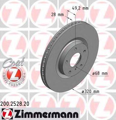 ZIMMERMANN 200252820 гальмівний диск
