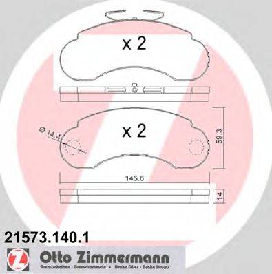 ZIMMERMANN 215731401 Комплект гальмівних колодок, дискове гальмо