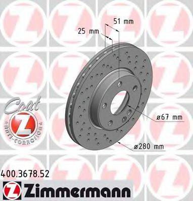 ZIMMERMANN 400367852 гальмівний диск