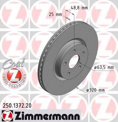 ZIMMERMANN 250137220 гальмівний диск