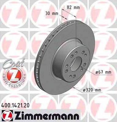 ZIMMERMANN 400142120 гальмівний диск
