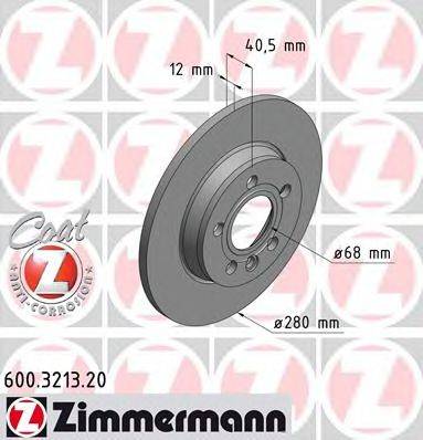 ZIMMERMANN 600321320 гальмівний диск