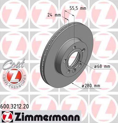 ZIMMERMANN 600321220 гальмівний диск