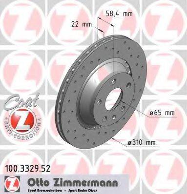 ZIMMERMANN 100332952 гальмівний диск