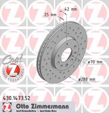 ZIMMERMANN 430147352 гальмівний диск