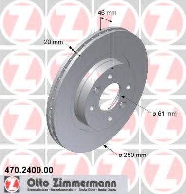 ZIMMERMANN 470240000 гальмівний диск