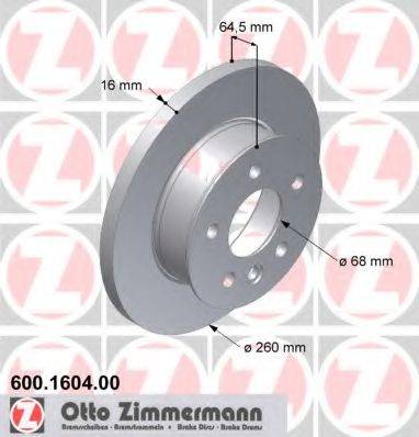 ZIMMERMANN 600160400 гальмівний диск
