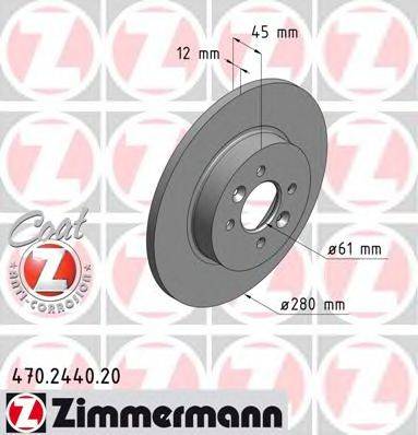 ZIMMERMANN 470244020 гальмівний диск