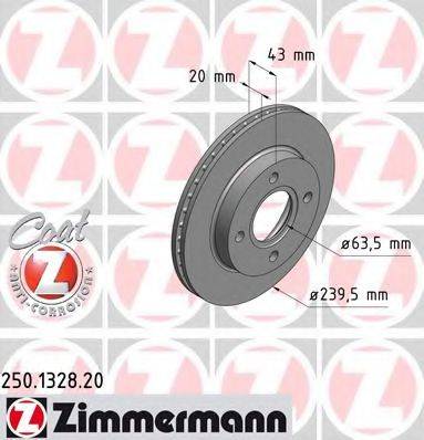 ZIMMERMANN 250132820 гальмівний диск