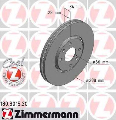ZIMMERMANN 180301520 гальмівний диск