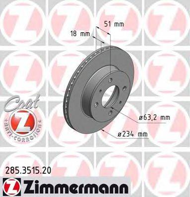 ZIMMERMANN 285351520 гальмівний диск