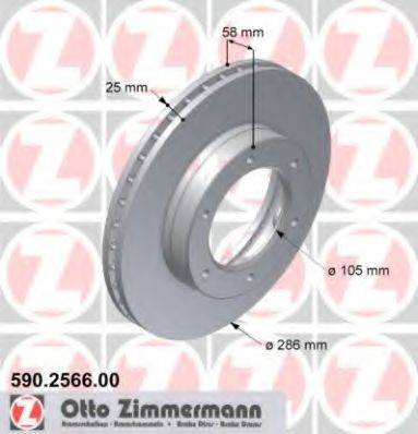 ZIMMERMANN 590256600 гальмівний диск