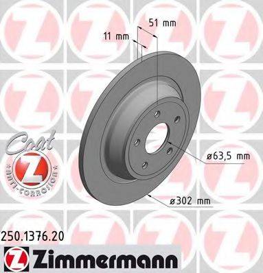 ZIMMERMANN 250137620 гальмівний диск