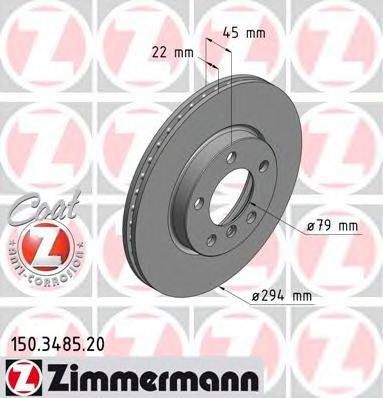 ZIMMERMANN 150348520 гальмівний диск