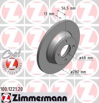 ZIMMERMANN 100122120 гальмівний диск