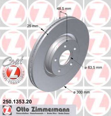 ZIMMERMANN 250135320 гальмівний диск