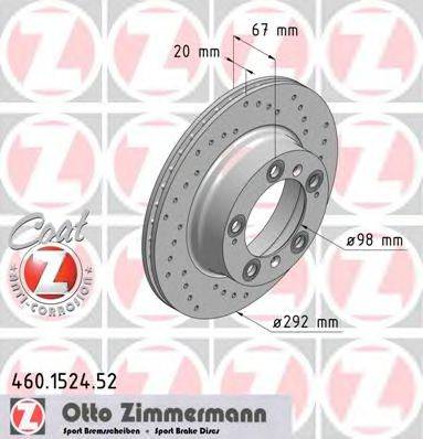 ZIMMERMANN 460152452 гальмівний диск