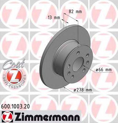 ZIMMERMANN 600100320 гальмівний диск