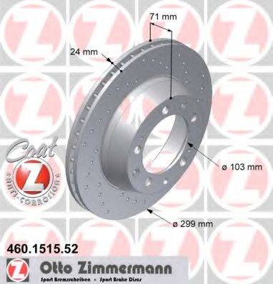 ZIMMERMANN 460151552 гальмівний диск
