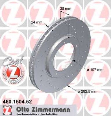 ZIMMERMANN 460150452 гальмівний диск