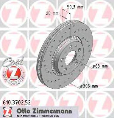ZIMMERMANN 610370252 гальмівний диск