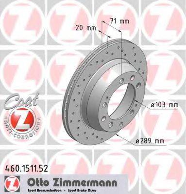 ZIMMERMANN 460151152 гальмівний диск