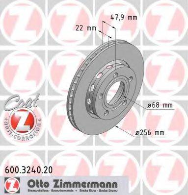 ZIMMERMANN 600324020 гальмівний диск