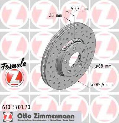 ZIMMERMANN 610370170 гальмівний диск