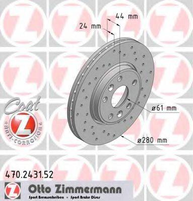 ZIMMERMANN 470243152 гальмівний диск