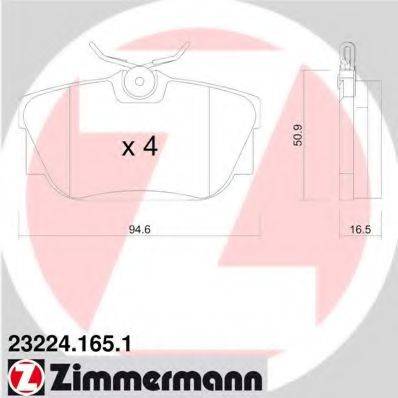 ZIMMERMANN 232241651 Комплект гальмівних колодок, дискове гальмо
