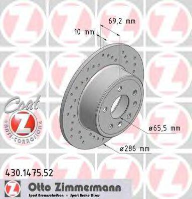 ZIMMERMANN 430147552 гальмівний диск
