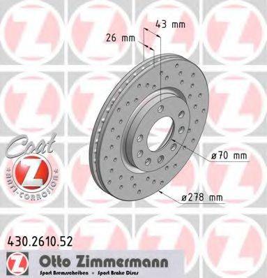 ZIMMERMANN 430261052 гальмівний диск