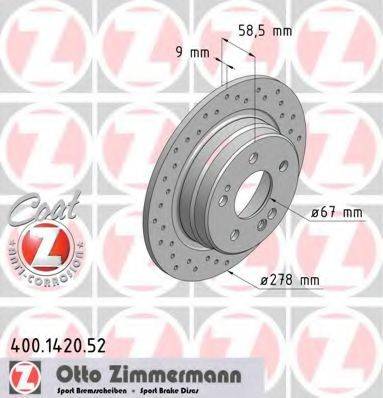 ZIMMERMANN 400142052 гальмівний диск