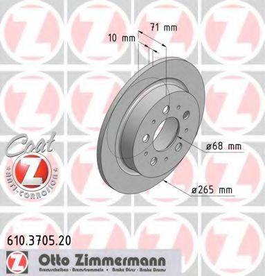 ZIMMERMANN 610370520 гальмівний диск