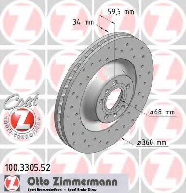 ZIMMERMANN 100330552 гальмівний диск