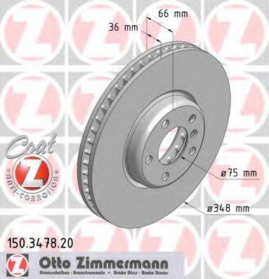 ZIMMERMANN 150347820 гальмівний диск