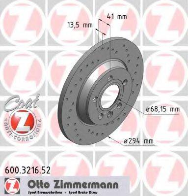 ZIMMERMANN 600321652 гальмівний диск