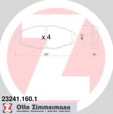 ZIMMERMANN 232411601 Комплект гальмівних колодок, дискове гальмо
