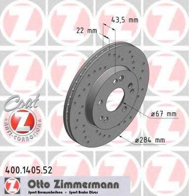 ZIMMERMANN 400140552 гальмівний диск