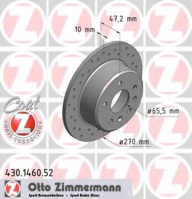 ZIMMERMANN 430146052 гальмівний диск